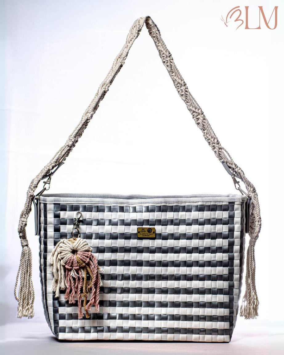 Bolso Brisa Tropical | Blanco & Plateado