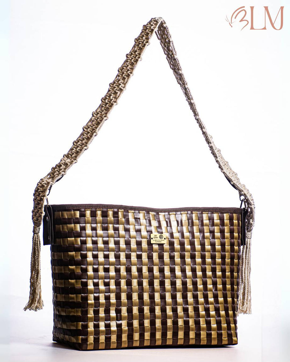 Bolso Brisa Tropical | Café & Dorado