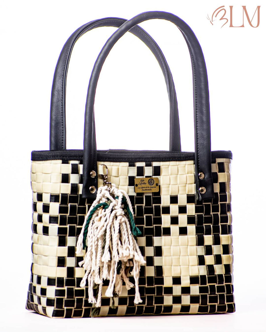 Bolso Dulce Glamour Snap | Negro & Beige