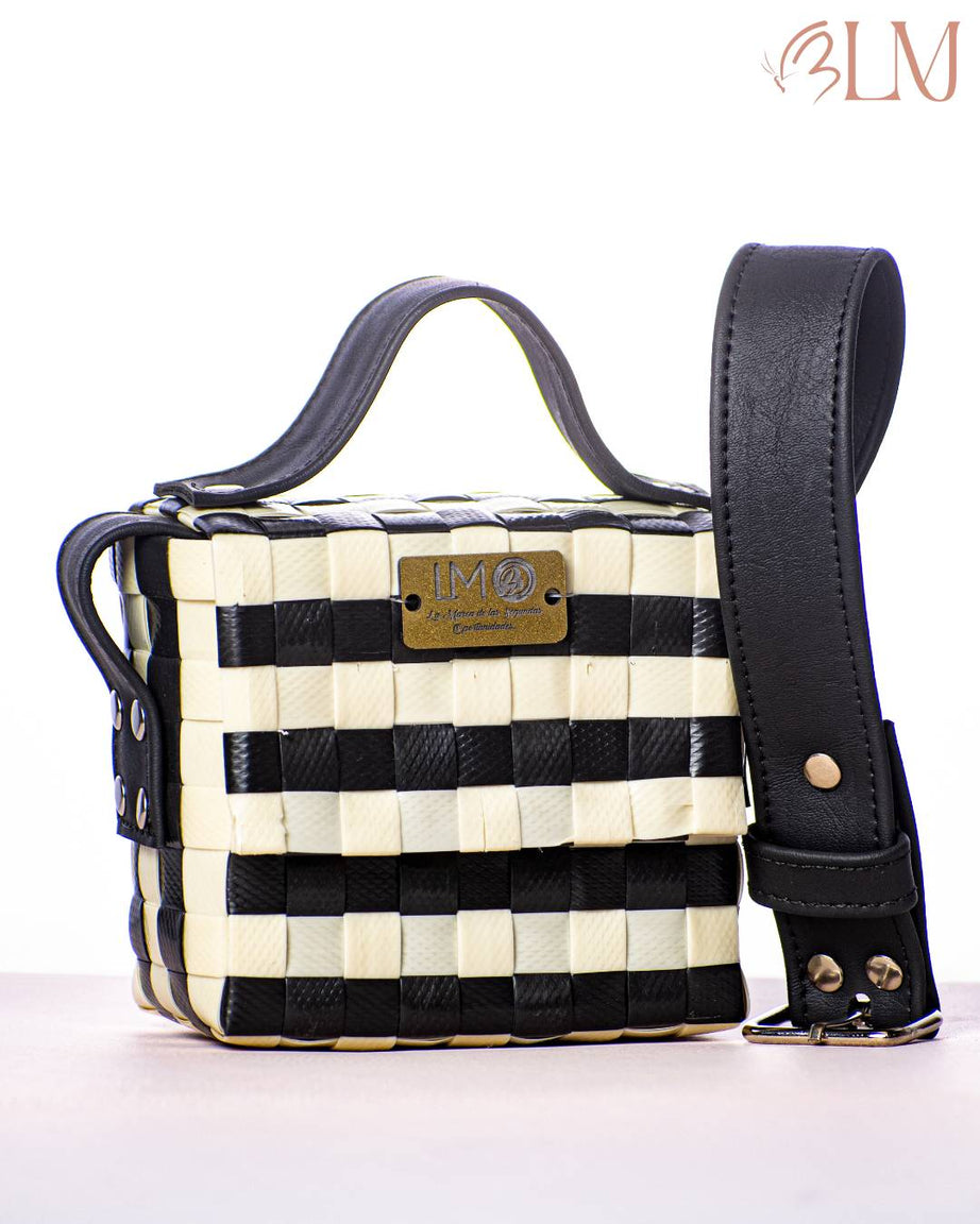 Cartera Náutica Encantadora | Negro & Beige