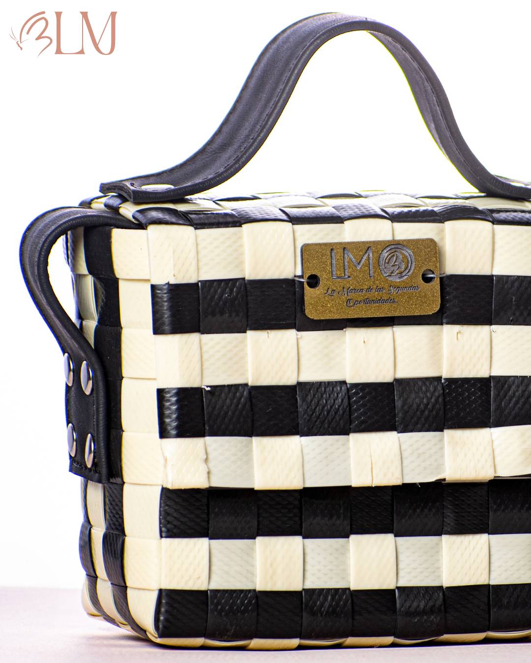 Cartera Náutica Encantadora | Negro & Beige