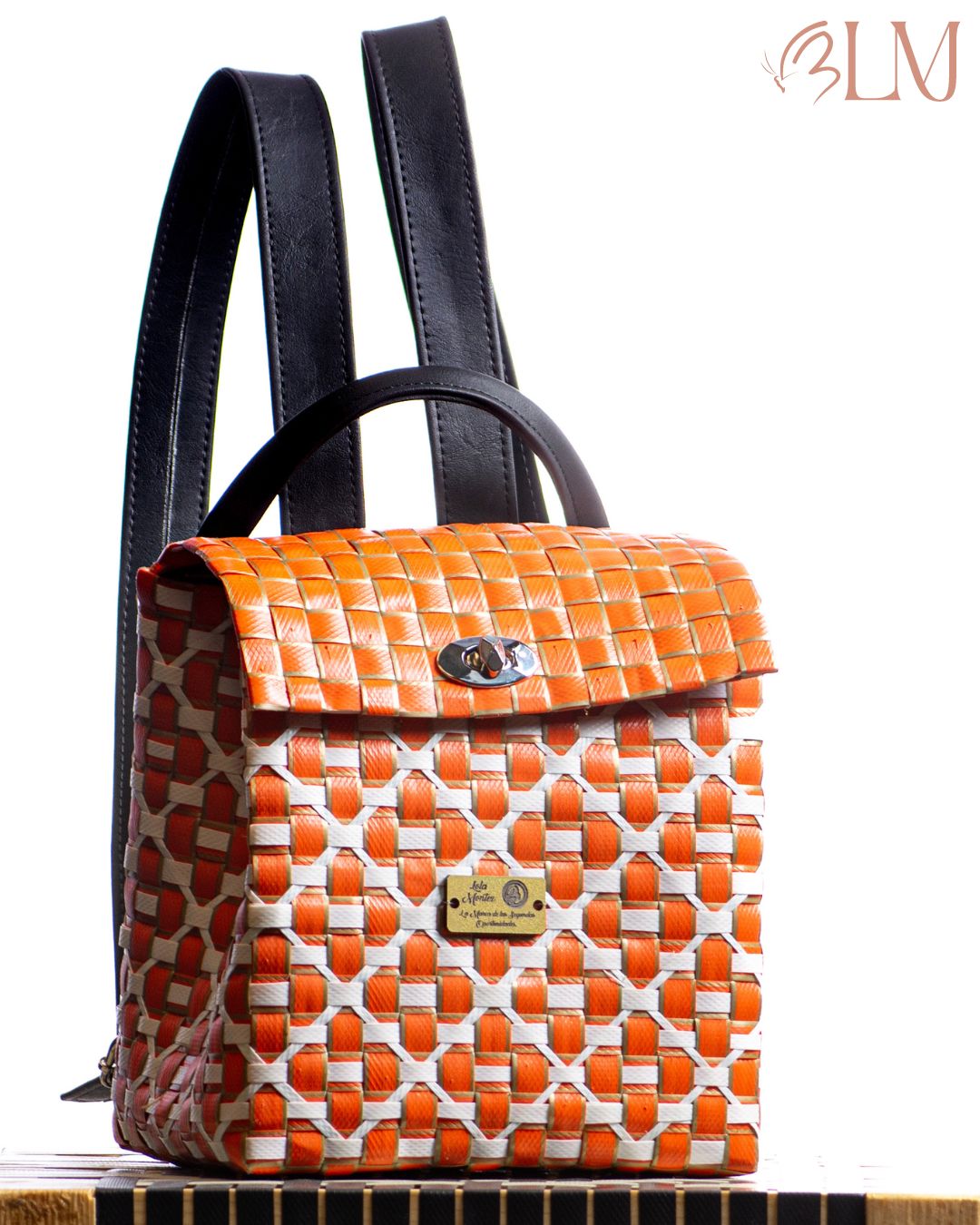 Morral Encanto Bohemio | Naranja & Blanco