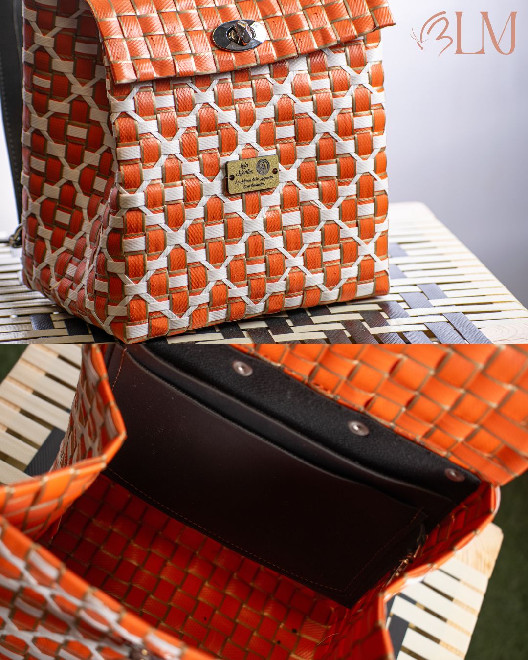 Morral Encanto Bohemio | Naranja & Blanco